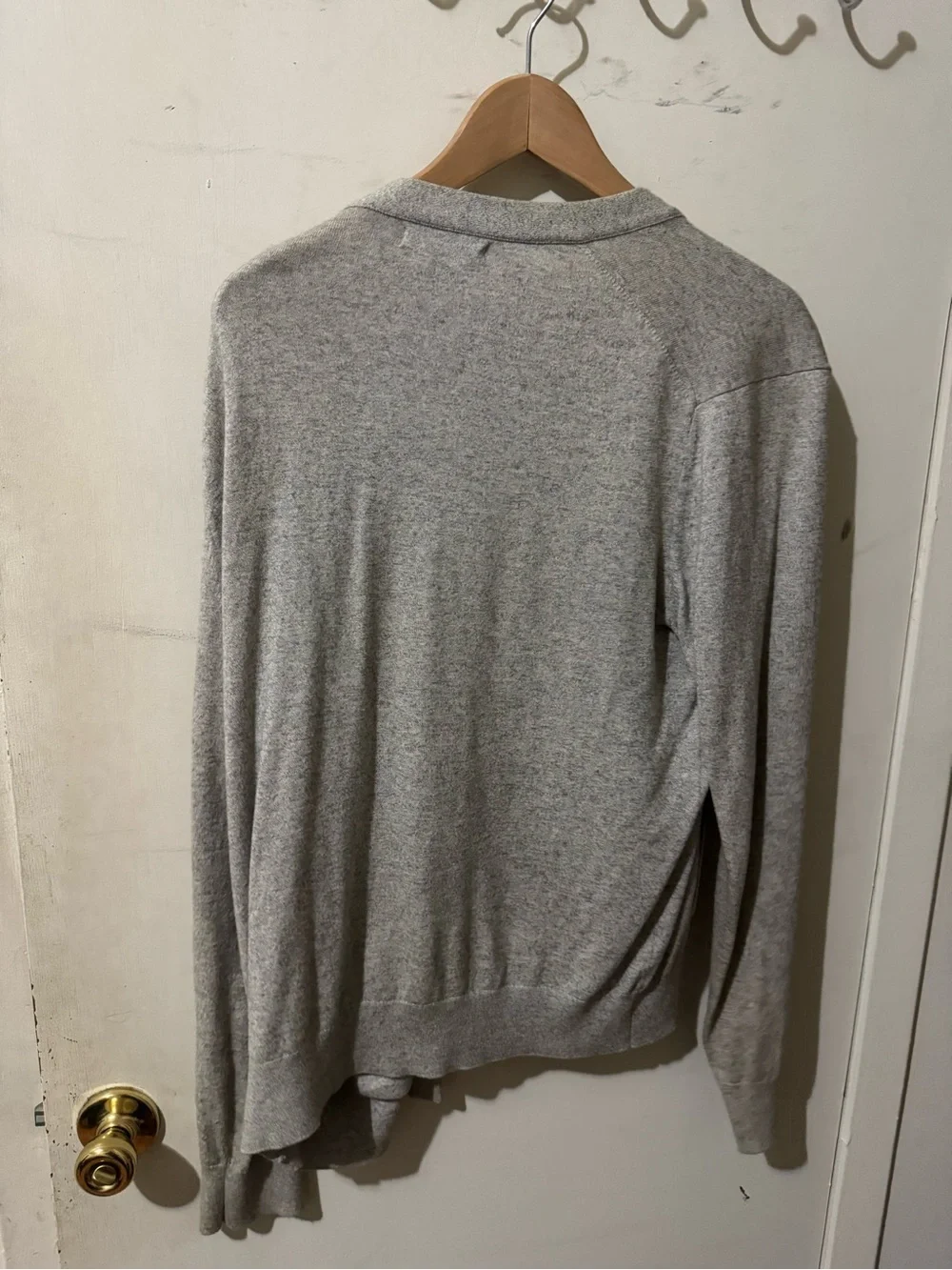 Banana Republic Men’s Light Gray Shawl-Collar Cardigan